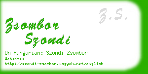 zsombor szondi business card